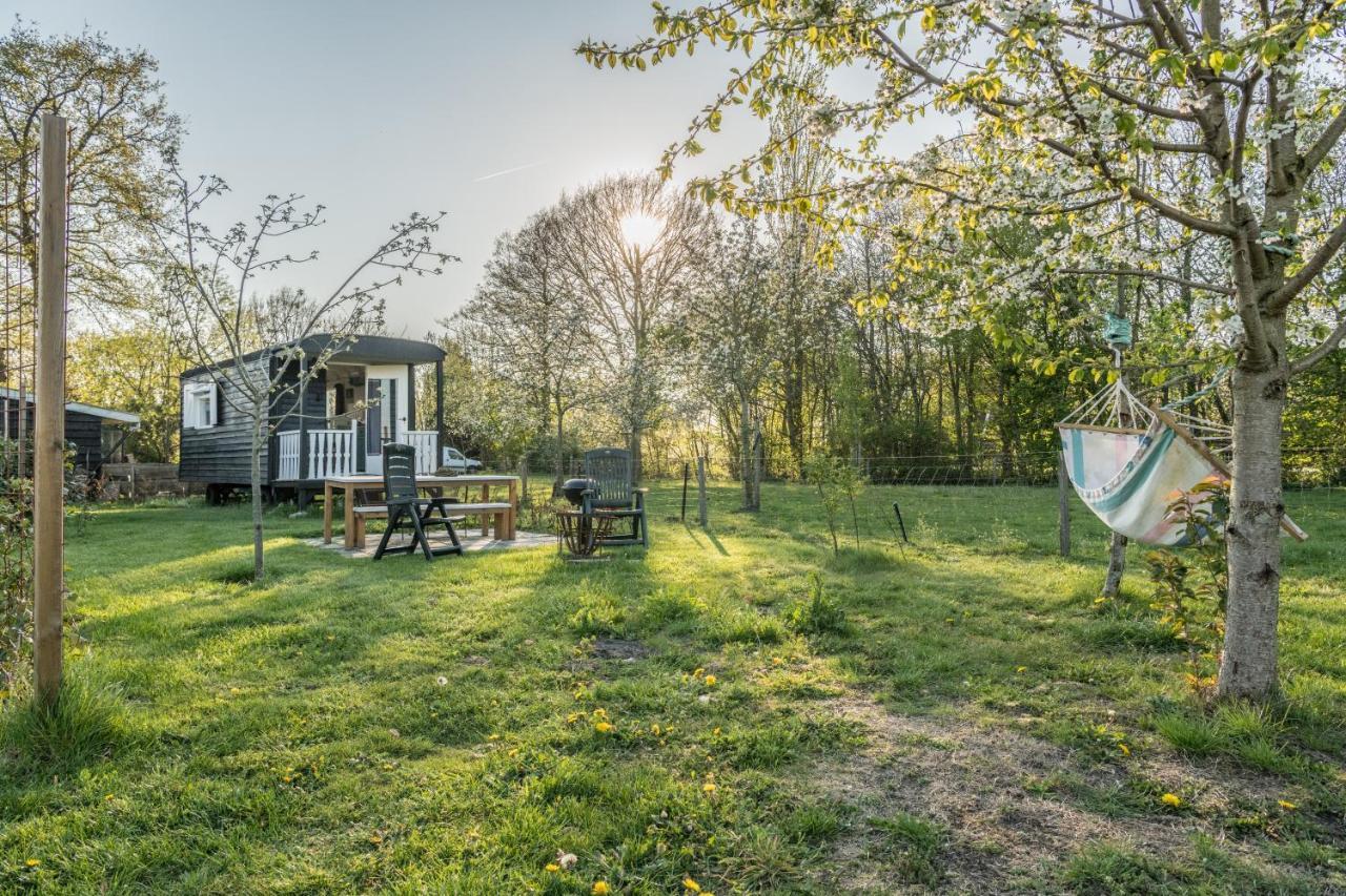 Pipowagen Elsebein Groningen Westerwolde Unieke Ligging Met Eigen Tuin En Vrij Uitzicht Over Veld Naar Natuurgebied Onstwedde Екстериор снимка